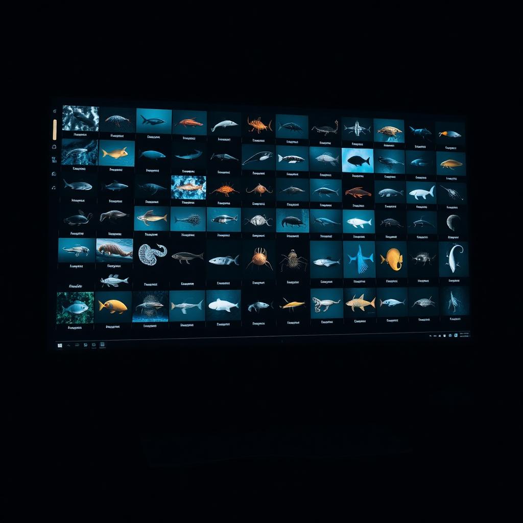 Coral reef image with people examining data