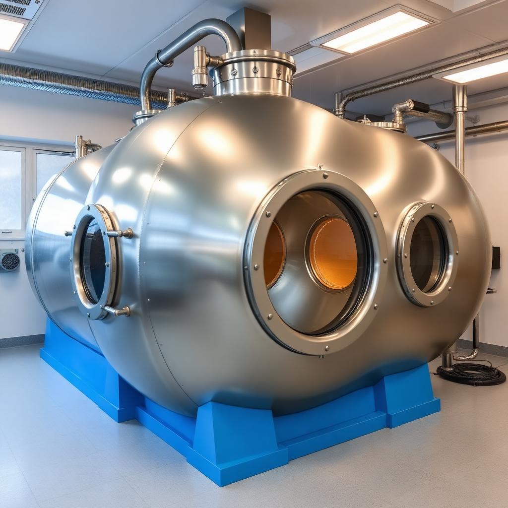 Hyperbaric pressure chamber in a marine research laboratory