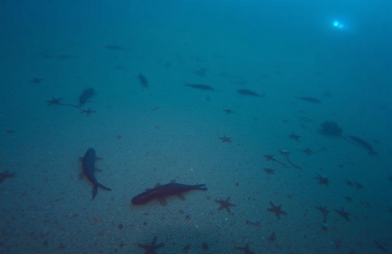 Flat abyssal seafloor with fine sediment