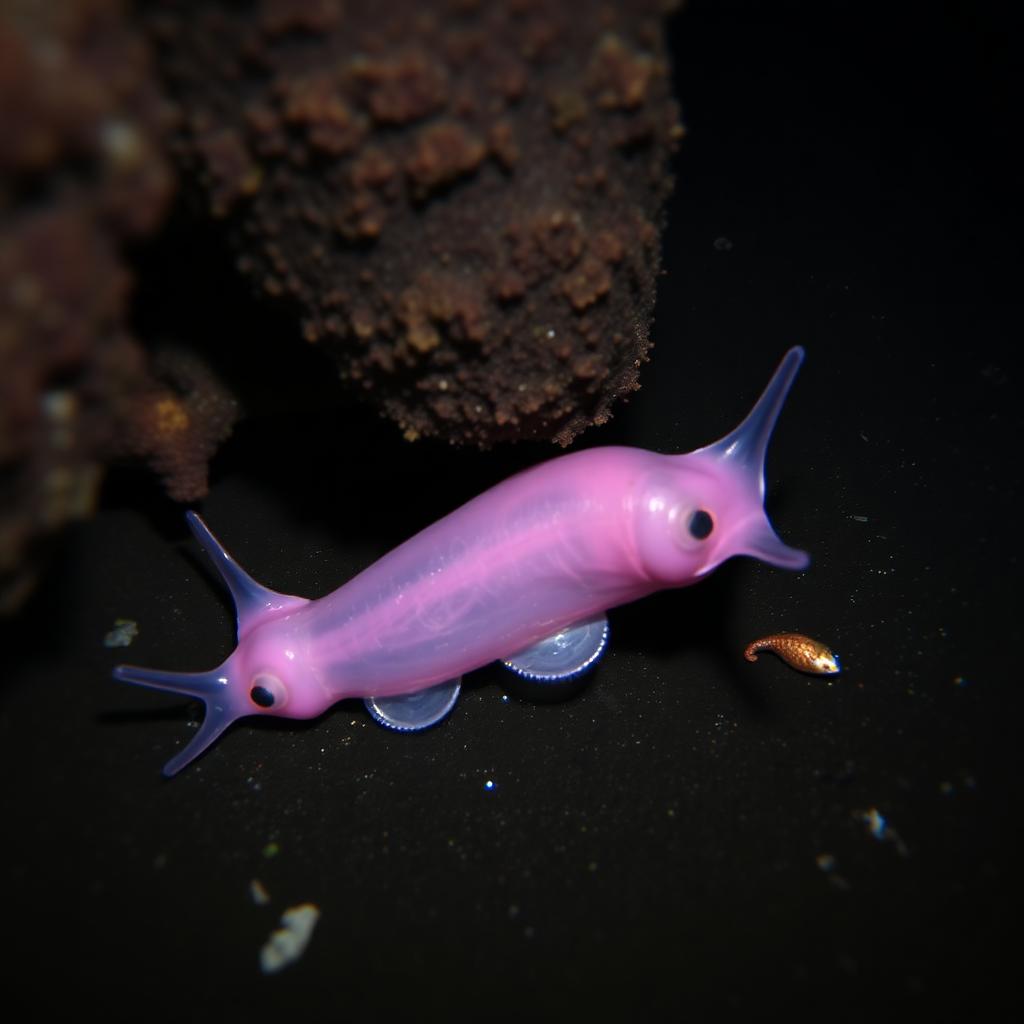 Deep-sea snailfish silhouette
